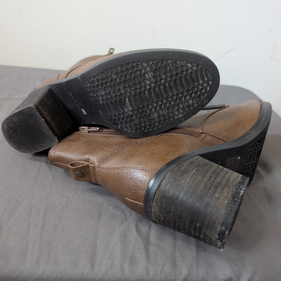 Call It Spring Brown Lace-Up Ankle Boots - Picture 5 of 7